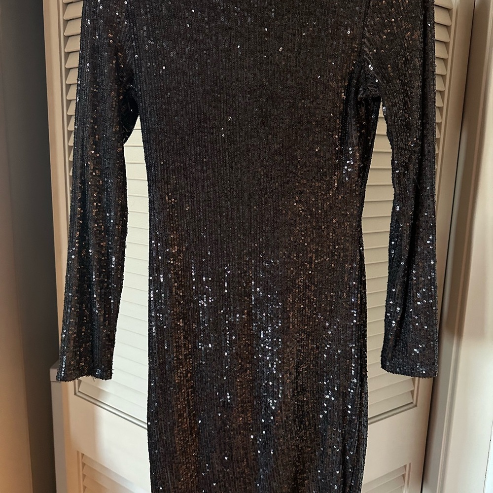 Black sequin dress